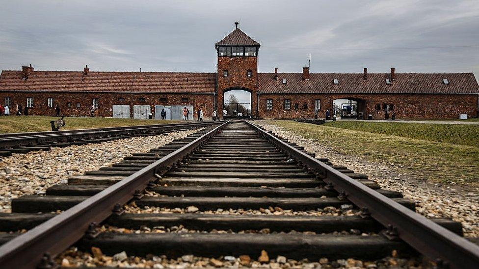 Entrance to Auschwitz-Birkenau concentration camp